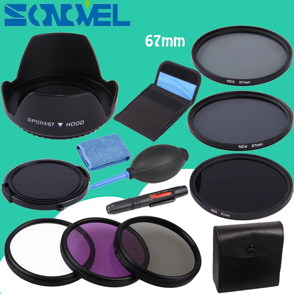 67mm UV CPL FLD ND 2 4 8 Neutral Density Filter Lens Set+lens hood+Lens Cap+Lens Cleaning Kit For Canon EF 18-135mm/10-18mm Lens
67mm UV CPL FLD ND 2 4 8 Neutral Density Filter Lens Set+lens hood+Lens Cap+Lens Cleaning Kit For Canon EF 18-135mm/10-18mm Lens