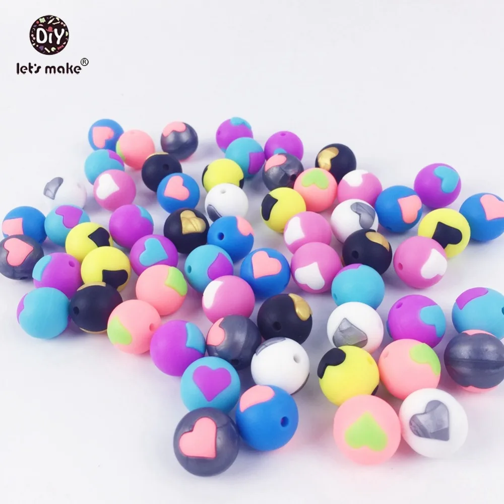 Let's make Silicone Teething Beads Heart Shape Baby Shower Toys Infant Montessori Toys 50pcs Chewable Baby Teether Silicone
Let's make Silicone Teething Beads Heart Shape Baby Shower Toys Infant Montessori Toys 50pcs Chewable Baby Teether Silicone