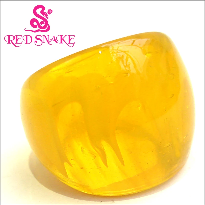 RED SNAKE Fashion Ring Handmade Light yellow with Rhythmic pattern drawing translucent Murano Glass Rings
RED SNAKE Fashion Ring Handmade Light yellow with Rhythmic pattern drawing translucent Murano Glass Rings