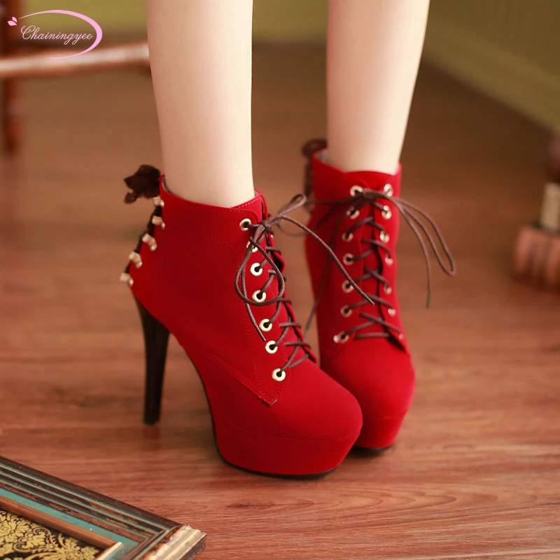 British college style comfortable round toe flock pumps fashion lace-up black brown red super high heels stiletto women shoes
British college style comfortable round toe flock pumps fashion lace-up black brown red super high heels stiletto women shoes