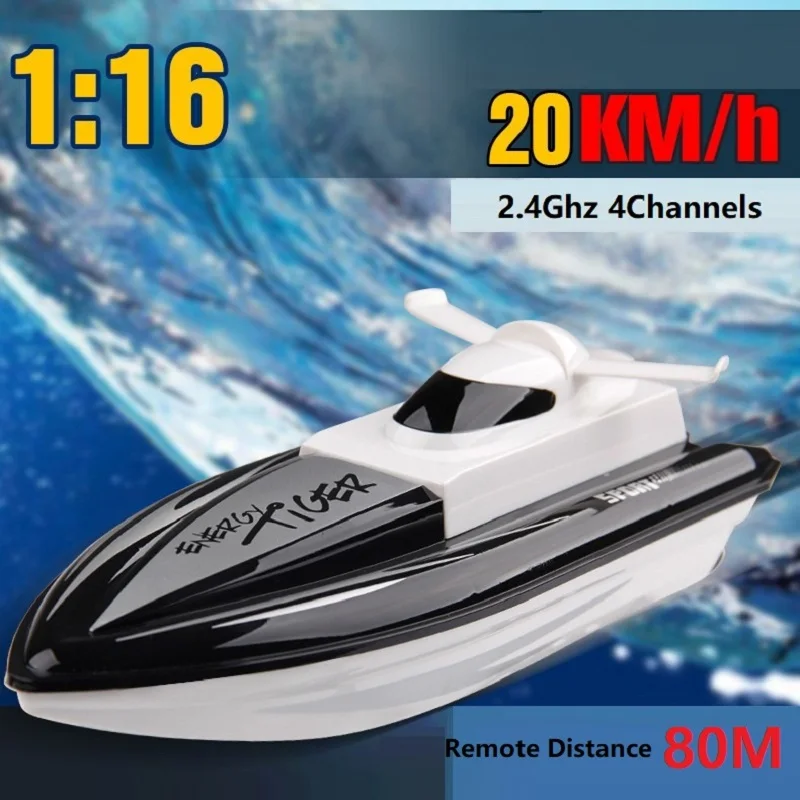 Electric RC Boat Toy 20KM/H 4CH Radio Controlled Speedboat High Speed Mini Speedboat Remote Control Toy RC Ship Model Kids Toys
Electric RC Boat Toy 20KM/H 4CH Radio Controlled Speedboat High Speed Mini Speedboat Remote Control Toy RC Ship Model Kids Toys