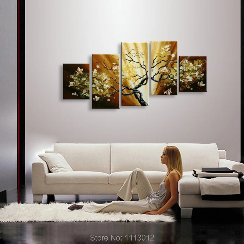 100% Hand Painted 5 Piece Set Abstract Flower Tree Oil Painting On Canvas Home Wall Decoration Modern Picture For Living Room
100% Hand Painted 5 Piece Set Abstract Flower Tree Oil Painting On Canvas Home Wall Decoration Modern Picture For Living Room