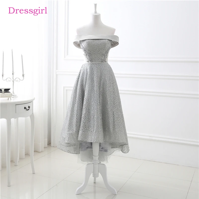 Silver Evening Dresses A-line Tea Length Lace Beaded High Low Elegant Women Long Evening Gown Prom Dress Robe De Soiree
Silver Evening Dresses A-line Tea Length Lace Beaded High Low Elegant Women Long Evening Gown Prom Dress Robe De Soiree