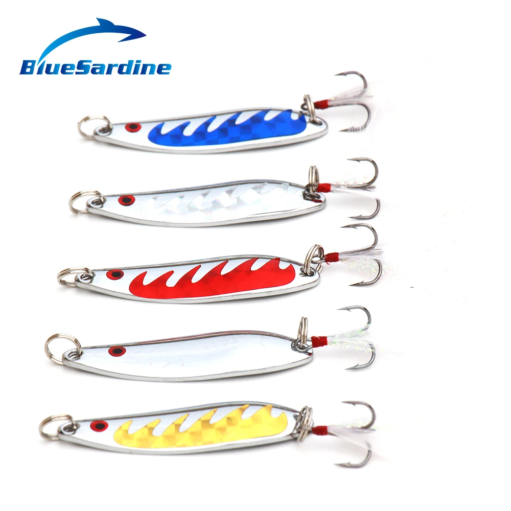 BlueSardine 5PCS Metal Spoon Bait Quality Fishing Lures Artificial Dragon Scale 9CM 10G Free Shipping
BlueSardine 5PCS Metal Spoon Bait Quality Fishing Lures Artificial Dragon Scale 9CM 10G Free Shipping