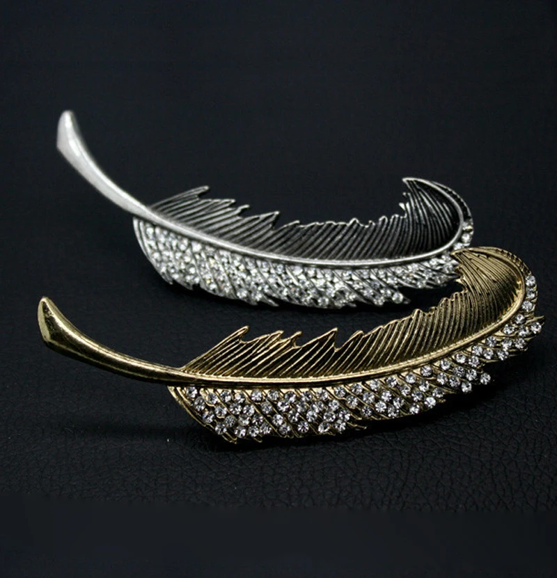 Women Hair Clip Vintage Elegant Rhinestone Feather Barrette Hairpins Hair Jewelry Accessories
Women Hair Clip Vintage Elegant Rhinestone Feather Barrette Hairpins Hair Jewelry Accessories