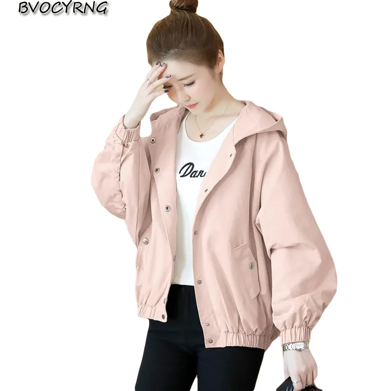 2019 new casual short coat female spring autumn jacket tops hooded women outerwear Solid color big size student clothing A1165
2019 new casual short coat female spring autumn jacket tops hooded women outerwear Solid color big size student clothing A1165