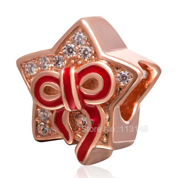 Red Bowknot White Zircon Pave Star Authentic 925 Sterling Silver European Charm Beads SGPB4111
Red Bowknot White Zircon Pave Star Authentic 925 Sterling Silver European Charm Beads SGPB4111