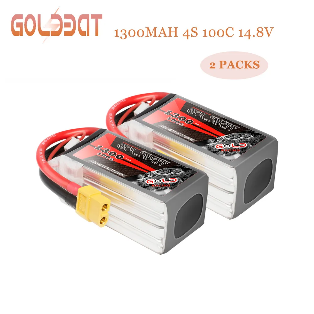 2 шт. аккумуляторная батарея GOLDBAT FPV 1300 мА/ч 14 8 С в беспилотный аккумулятор Lipo с