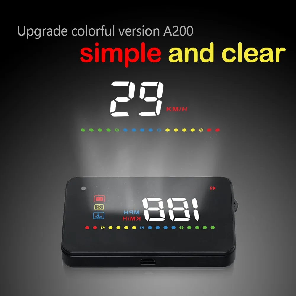 XYCING A200 Car Head Up Display Windshield Projector Vehicle Speedometer OBD2 HUD Driving Speed RPM Reminder MPH KM/H Display
XYCING A200 Car Head Up Display Windshield Projector Vehicle Speedometer OBD2 HUD Driving Speed RPM Reminder MPH KM/H Display