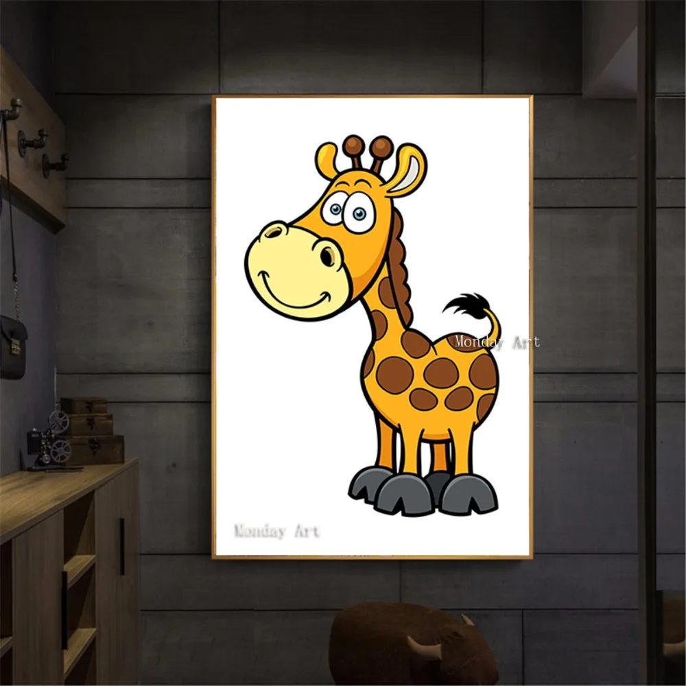 Hand painted Nordic Style Cartoon Monkey Cute Animal oil painting Home Decoration Canvas painting for Living Room Children Gift
Hand painted Nordic Style Cartoon Monkey Cute Animal oil painting Home Decoration Canvas painting for Living Room Children Gift