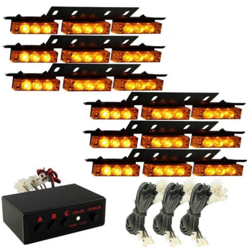 JX-LCLYL 1set 18*3LED Car Dash Grill Bar Emergency Warning Strobe Flash Light Amber
JX-LCLYL 1set 18*3LED Car Dash Grill Bar Emergency Warning Strobe Flash Light Amber