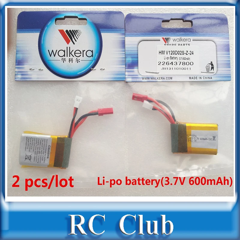 Оригинальный литий ионный аккумулятор (3 7 В 600 мАч) для Walkera QR W100S / NEW V120D02S 2