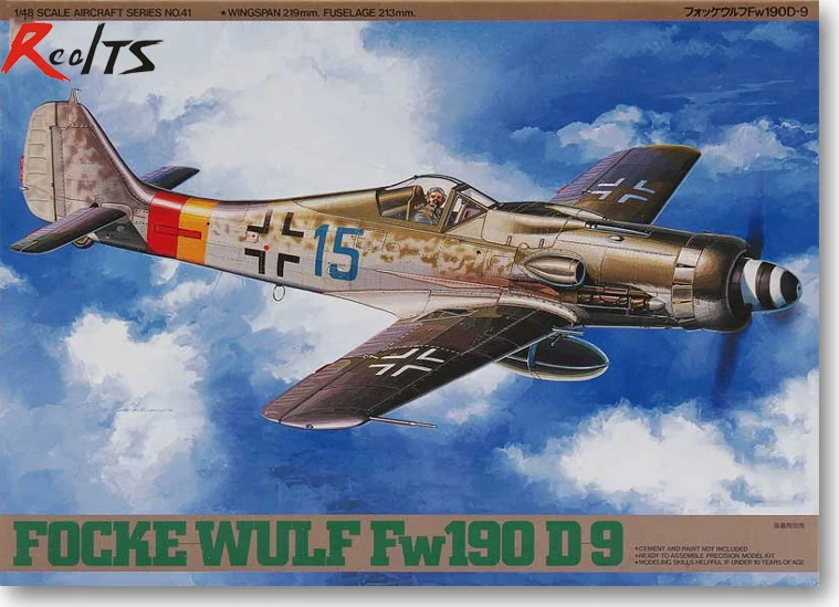 RealTS Tamiya 61041 1/48 Model Figther Aircraft Kit Luftwaffe Focke-Wulf Fw 190 D-9
RealTS Tamiya 61041 1/48 Model Figther Aircraft Kit Luftwaffe Focke-Wulf Fw 190 D-9