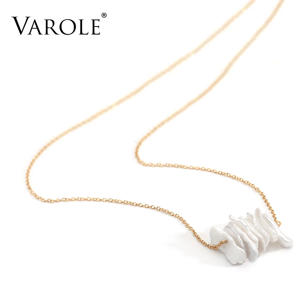 Varole Summer Style Irregular Freshwater Pearl Necklace Pendant for Women Gold Color Necklace Jewelry Wholesale
Varole Summer Style Irregular Freshwater Pearl Necklace Pendant for Women Gold Color Necklace Jewelry Wholesale