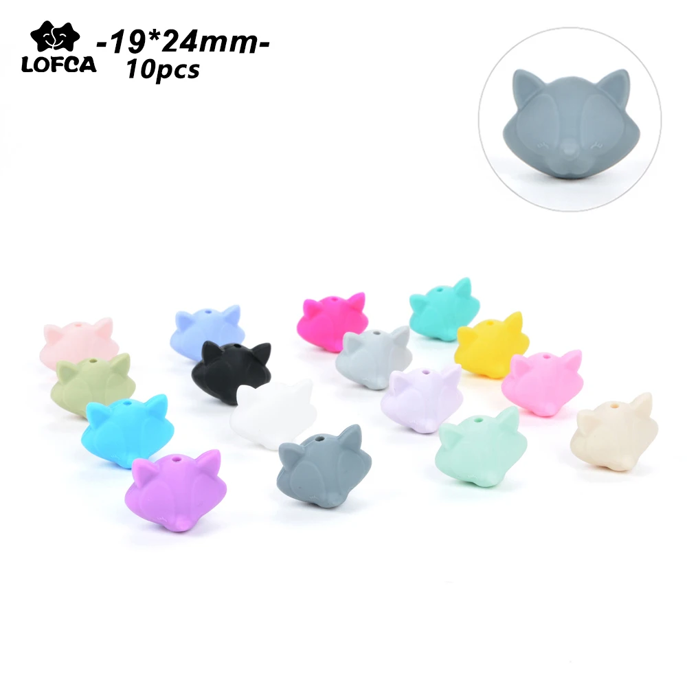 LOFCA Fox Silicone Beads 10pcs/lot Baby Teether Toy Soft Chew Teething BPA Free DIY Charm Necklace Food Grade Jewelry
LOFCA Fox Silicone Beads 10pcs/lot Baby Teether Toy Soft Chew Teething BPA Free DIY Charm Necklace Food Grade Jewelry