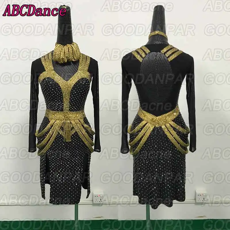 Latin dance competition dress Dress Black mesh long sleeve latin ballroom dance dress Rumba Foxtrot dance dresses for women
Latin dance competition dress Dress Black mesh long sleeve latin ballroom dance dress Rumba Foxtrot dance dresses for women