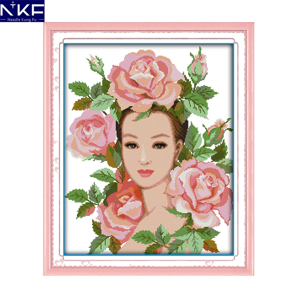 NKF Peony beauty figure style designs handcraft needlepoint set Chinese cross stitch Christmas ornaments embroidery kit for sale
NKF Peony beauty figure style designs handcraft needlepoint set Chinese cross stitch Christmas ornaments embroidery kit for sale