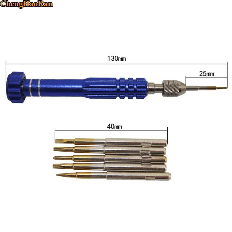 ChengHaoRan 5 in 1 Screwdriver For Apple / Samsung / Xiaomi HTC Huawei and other mobile phone disassemble tool set
ChengHaoRan 5 in 1 Screwdriver For Apple / Samsung / Xiaomi HTC Huawei and other mobile phone disassemble tool set