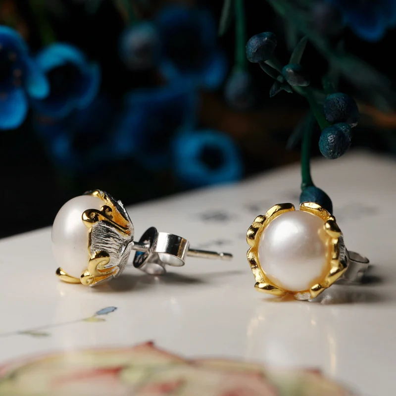 L&P Elegant Natural Pearl Gold Color Earrings Pure 925 Sterling Silver Earrings For Women Earrings Fine Jewelry Wholesale
L&P Elegant Natural Pearl Gold Color Earrings Pure 925 Sterling Silver Earrings For Women Earrings Fine Jewelry Wholesale