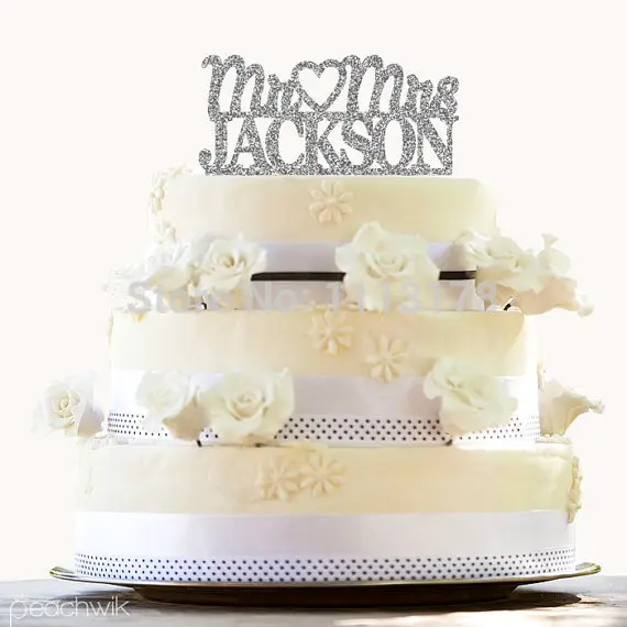 Acrylic silver heart Mr and Mrs Topper Glitter Wedding Cake Topper Design Custom Last Name Wedding Cake Topper party decorations
Acrylic silver heart Mr and Mrs Topper Glitter Wedding Cake Topper Design Custom Last Name Wedding Cake Topper party decorations