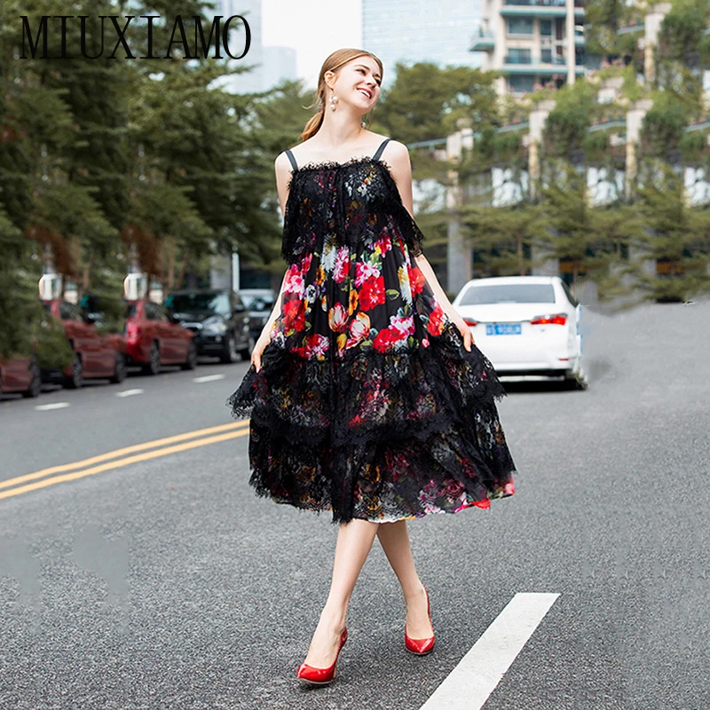 MIUXIMAO 2019 High Quality New Fashion Runway Summer Dress Women's Retro Lace Stereo Flower Vintage Long Dress vestidos
MIUXIMAO 2019 High Quality New Fashion Runway Summer Dress Women's Retro Lace Stereo Flower Vintage Long Dress vestidos