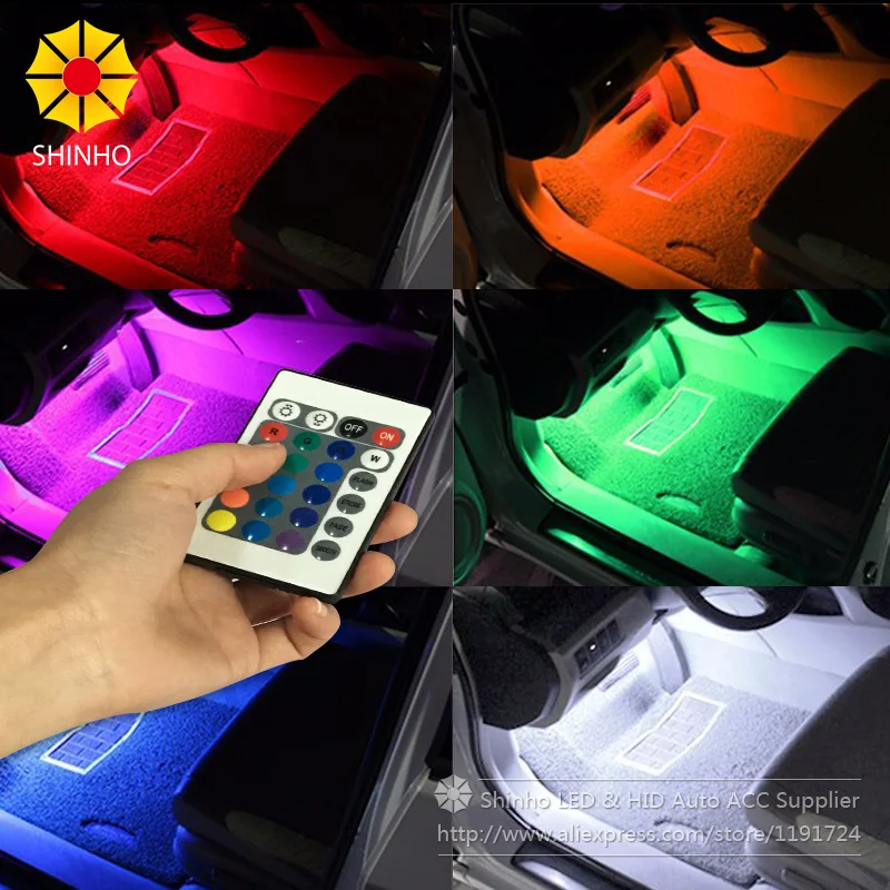 4Pcs Wireless Remote Music Voice Sound Control Car RGB LED Neon Interior Light Lamp Strip Decorative Lights
4Pcs Wireless Remote Music Voice Sound Control Car RGB LED Neon Interior Light Lamp Strip Decorative Lights