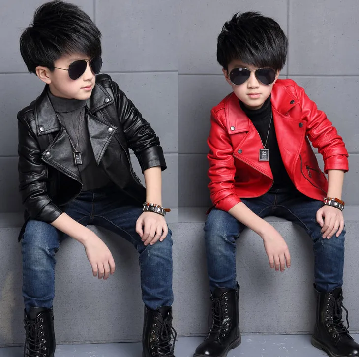 Fashion Handsome Big Children Leather Jackets High quality PU Coats Jacket For Boys Girl Long sleeve Children Clothes Outerwear
Fashion Handsome Big Children Leather Jackets High quality PU Coats Jacket For Boys Girl Long sleeve Children Clothes Outerwear