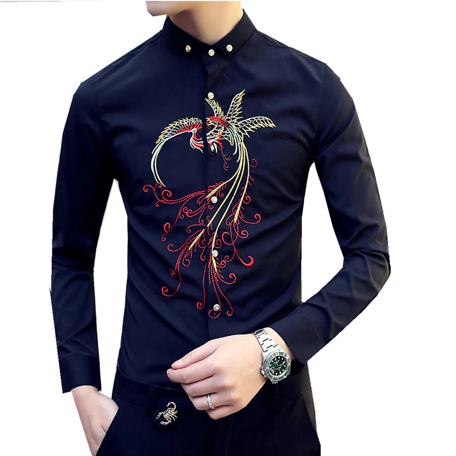 Classic White Long-sleeved Shirts Men Printed Dress Shirts Size 3XL Slim Fit Male Leisure Shirt 2019 Popular High-end Mens Shirt
Classic White Long-sleeved Shirts Men Printed Dress Shirts Size 3XL Slim Fit Male Leisure Shirt 2019 Popular High-end Mens Shirt