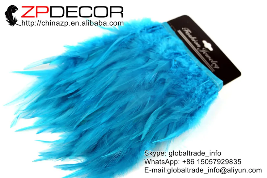 ZPDECOR Rooster Feather 10 Yard/lot Bleached and Dyed Turquoise Blue Chicken Saddle Feather Fringe Trim
ZPDECOR Rooster Feather 10 Yard/lot Bleached and Dyed Turquoise Blue Chicken Saddle Feather Fringe Trim