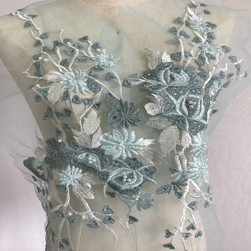 SASKIA 1Pair Blue Flower Bead Patches Crystal Mesh Embroidery African Lace Applique Sewing On Clothes Wedding Dress Patch Diy
SASKIA 1Pair Blue Flower Bead Patches Crystal Mesh Embroidery African Lace Applique Sewing On Clothes Wedding Dress Patch Diy