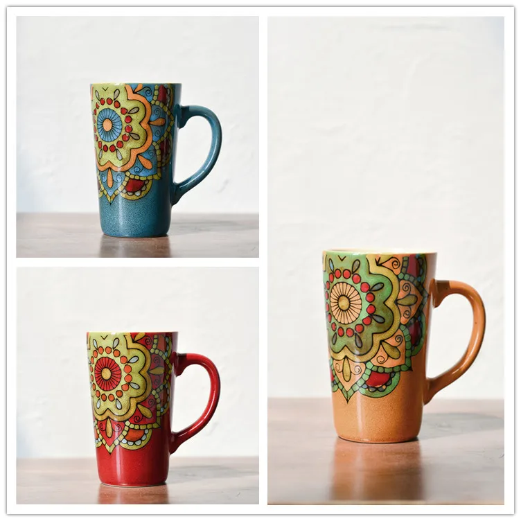 European style high quality ceramic coffee mugs cup retro hand-painted glaze Mugs
European style high quality ceramic coffee mugs cup retro hand-painted glaze Mugs