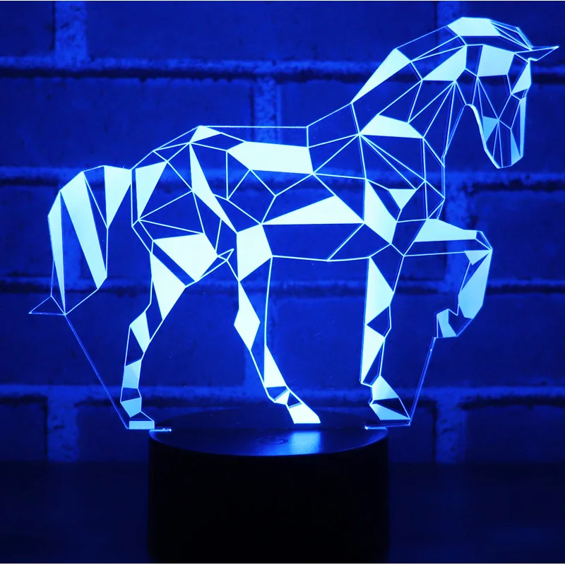 3D LED Night Light Jigsaw Horse Puzzle with 7 Colors Light for Home Decoration Lamp Amazing Visualization Optical Illusion
3D LED Night Light Jigsaw Horse Puzzle with 7 Colors Light for Home Decoration Lamp Amazing Visualization Optical Illusion
