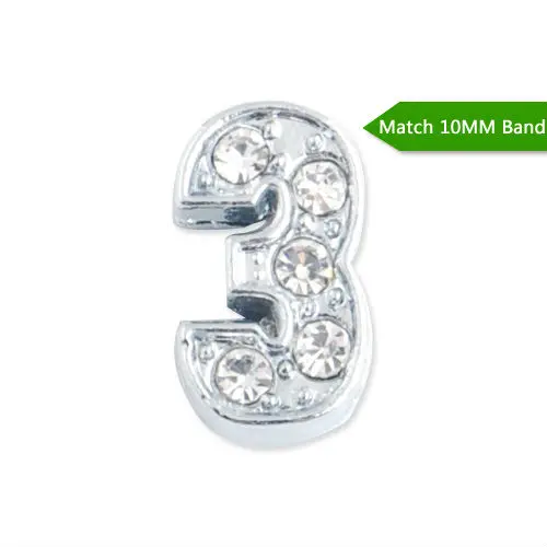 10MM Slider Charms,Crystal Rhinestones Number Beads''3'' ,Silver Plated,Match 10mm Band or Slider Bracelet
10MM Slider Charms,Crystal Rhinestones Number Beads''3'' ,Silver Plated,Match 10mm Band or Slider Bracelet