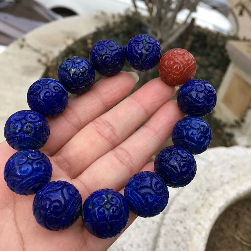 Genuine Natural Royal Blue Lapis Lazuli Bracelet 18mm Crystal Stretch Round Beads Bracelet Fashion Jewelry AAAAA
Genuine Natural Royal Blue Lapis Lazuli Bracelet 18mm Crystal Stretch Round Beads Bracelet Fashion Jewelry AAAAA