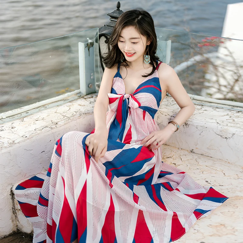 Beach dress bandage Beach Women's Chiffon Dress Bohemia Beach Holiday Long Maxi Casual Boho Geometric Pattern V Neck Dress
Beach dress bandage Beach Women's Chiffon Dress Bohemia Beach Holiday Long Maxi Casual Boho Geometric Pattern V Neck Dress