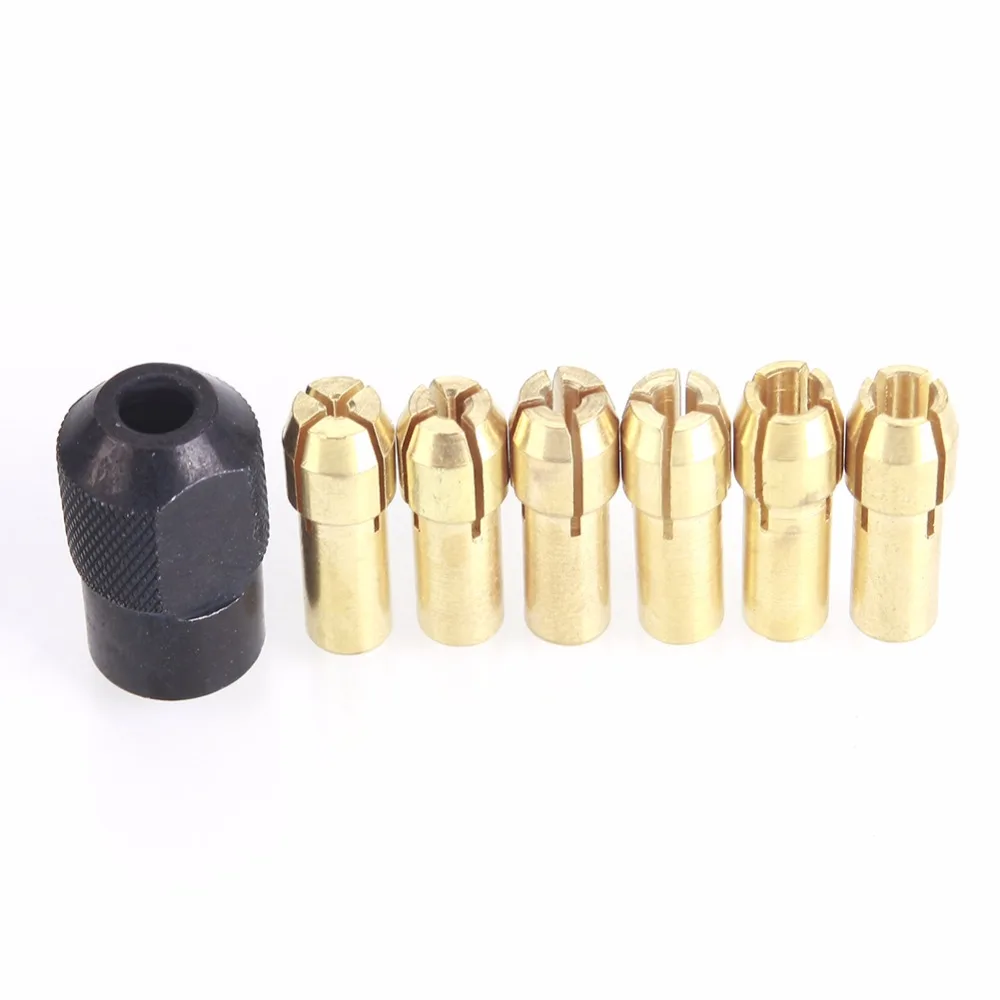 New Arrival Woodworking Tools 7PCS/Set Brass Drill Collet 1.0/1.6/2.0/2.4/3.0/3.2 and Check M8*0.75 Rotary Tool #232265
New Arrival Woodworking Tools 7PCS/Set Brass Drill Collet 1.0/1.6/2.0/2.4/3.0/3.2 and Check M8*0.75 Rotary Tool #232265