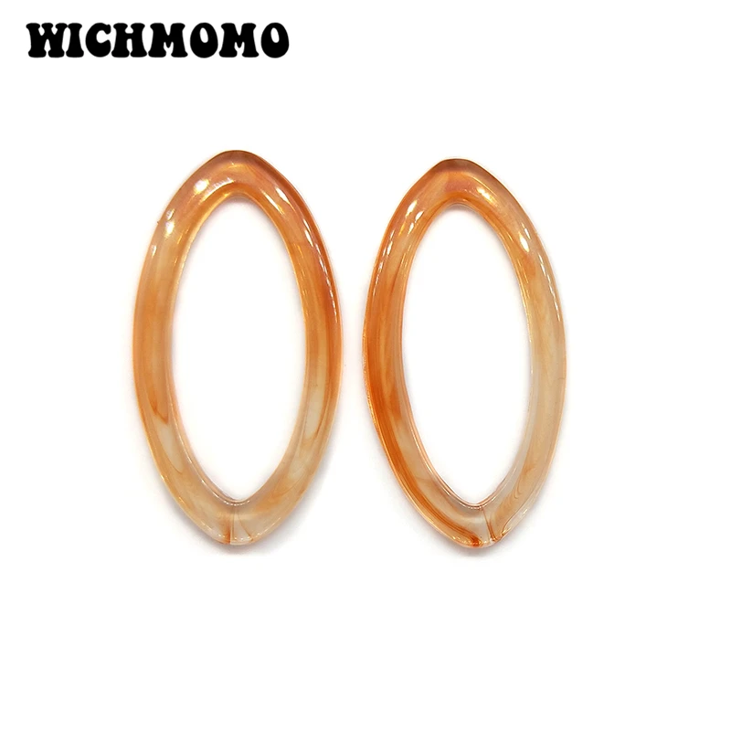 New 43*22mm 10pieces/bag Acrylic Brown Oval Smooth Charms Pendant Connectors for DIY Earring Jewelry Making Finding Accessories
New 43*22mm 10pieces/bag Acrylic Brown Oval Smooth Charms Pendant Connectors for DIY Earring Jewelry Making Finding Accessories