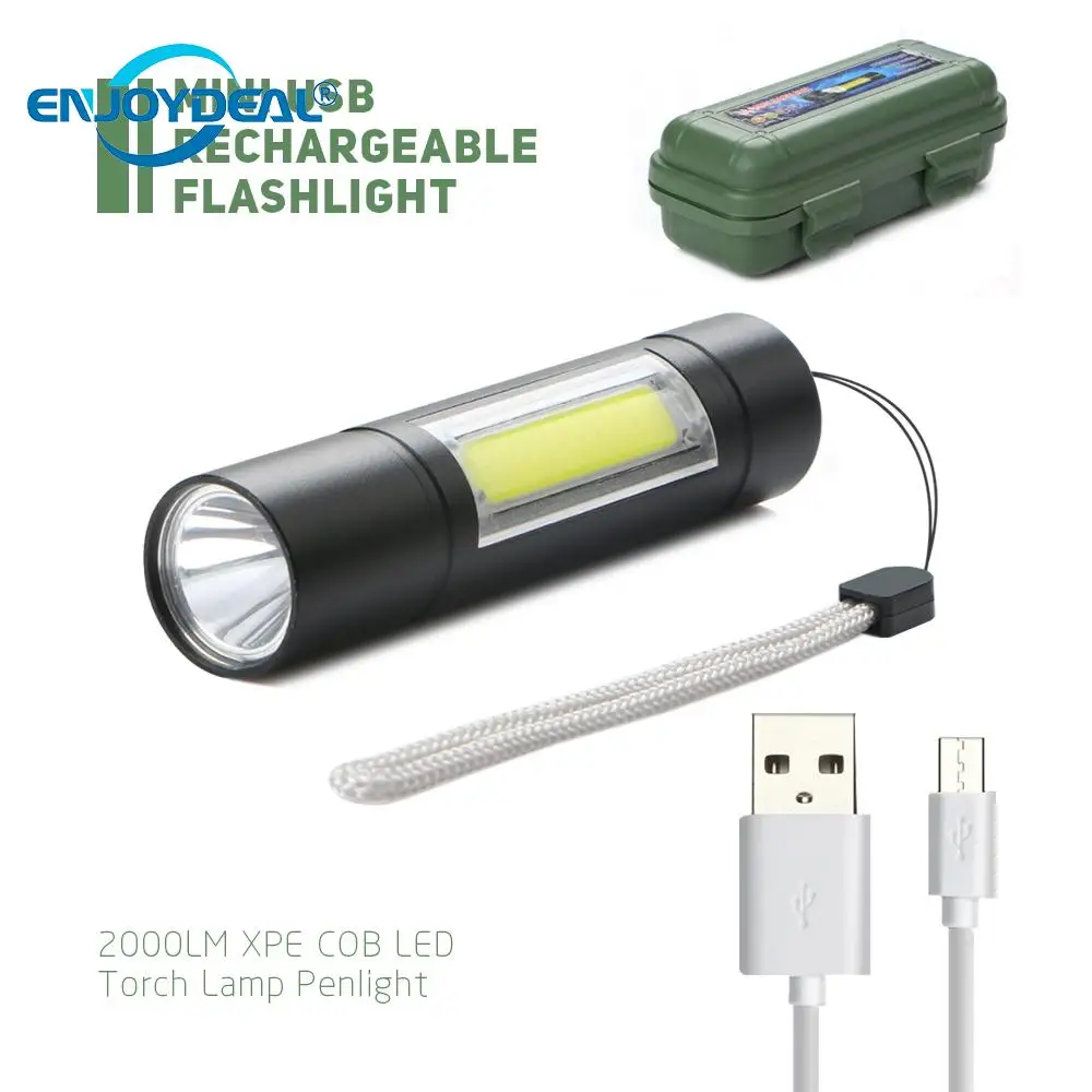 USB Rechargeable Mini COB Flashlight 2000LM XPE COB LED Flash Light Torch Lamp Lanterna LED Work Light Emergency Penlight
USB Rechargeable Mini COB Flashlight 2000LM XPE COB LED Flash Light Torch Lamp Lanterna LED Work Light Emergency Penlight