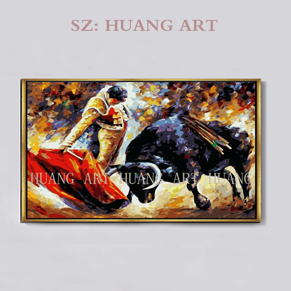 Free Shipping High Quality Cheap Price Handmade Spanish Matador Oil Painting Hand-painted Spanish Bullfight Matador
Free Shipping High Quality Cheap Price Handmade Spanish Matador Oil Painting Hand-painted Spanish Bullfight Matador