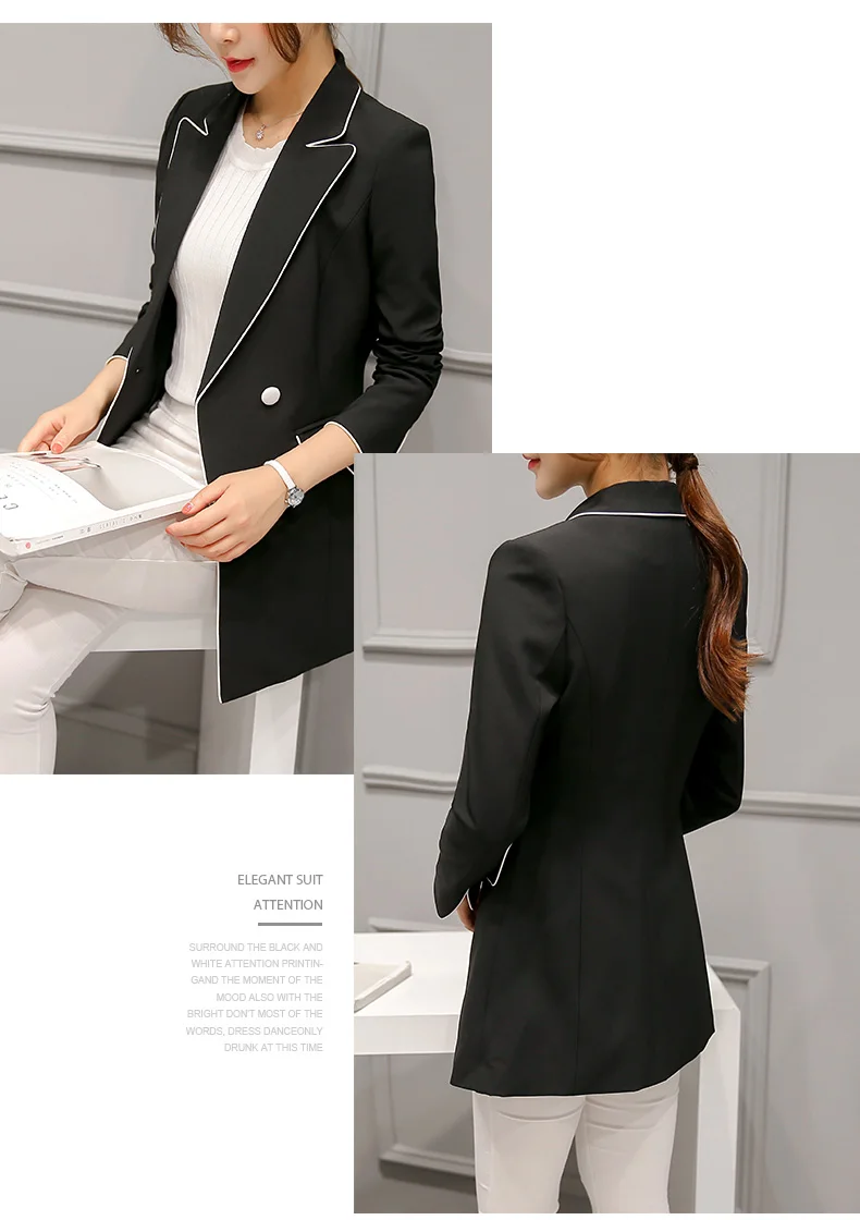 Blazer Feminin 2018 Ms. Black White Tweed Blazer Ol Style Slim Jacket One Piece Suit Girls Office Jacket Elegant 2xl
Blazer Feminin 2018 Ms. Black White Tweed Blazer Ol Style Slim Jacket One Piece Suit Girls Office Jacket Elegant 2xl