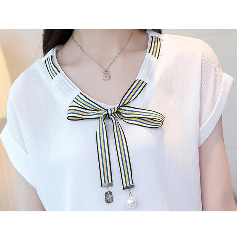 SWEETKAMAWomens Tops And Blouses Chiffon Cool Ladies Korean Style Chemisier Femme Fashion Clothing Summer Female Bow
SWEETKAMAWomens Tops And Blouses Chiffon Cool Ladies Korean Style Chemisier Femme Fashion Clothing Summer Female Bow