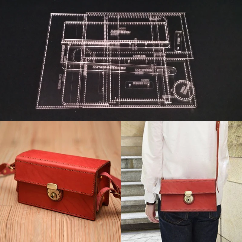 1set DIY Acrylic Leather Handmade Craft women handbag Square Shoulder bag Sewing Pattern Stencil Template 23x13x10cm
1set DIY Acrylic Leather Handmade Craft women handbag Square Shoulder bag Sewing Pattern Stencil Template 23x13x10cm