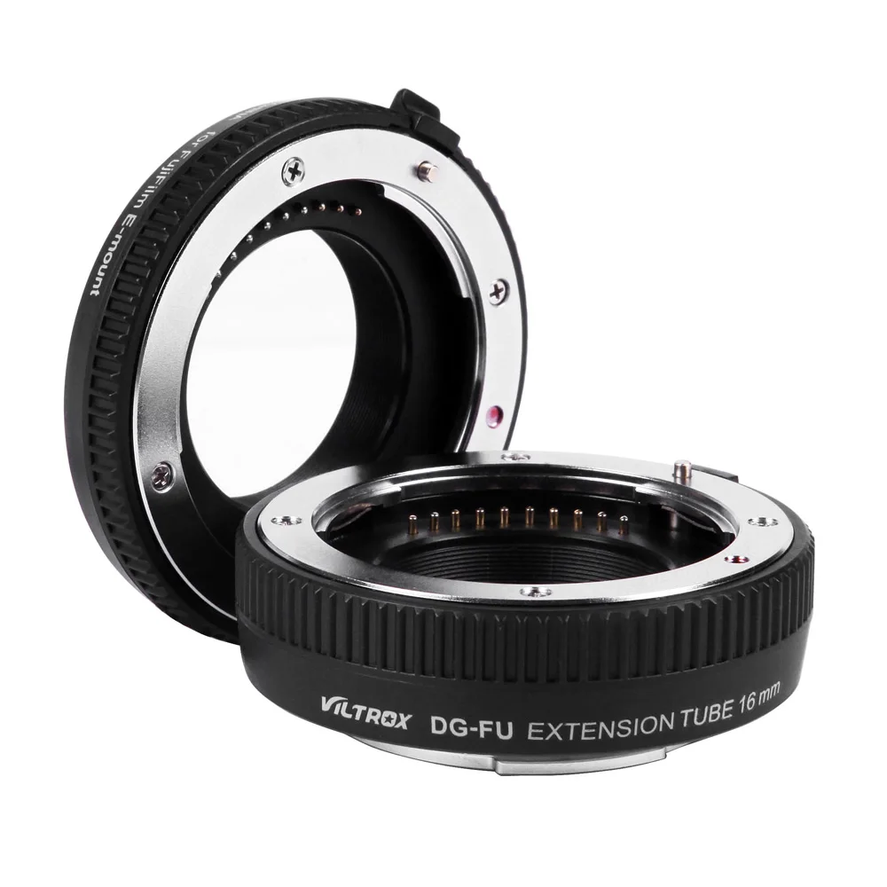 Viltrox DG-FU Auto Focus AF Macro Extension Tube Ring 10mm 16mm Set Metal Mount for Fujifilm X Mount Macro Lens Camera
Viltrox DG-FU Auto Focus AF Macro Extension Tube Ring 10mm 16mm Set Metal Mount for Fujifilm X Mount Macro Lens Camera