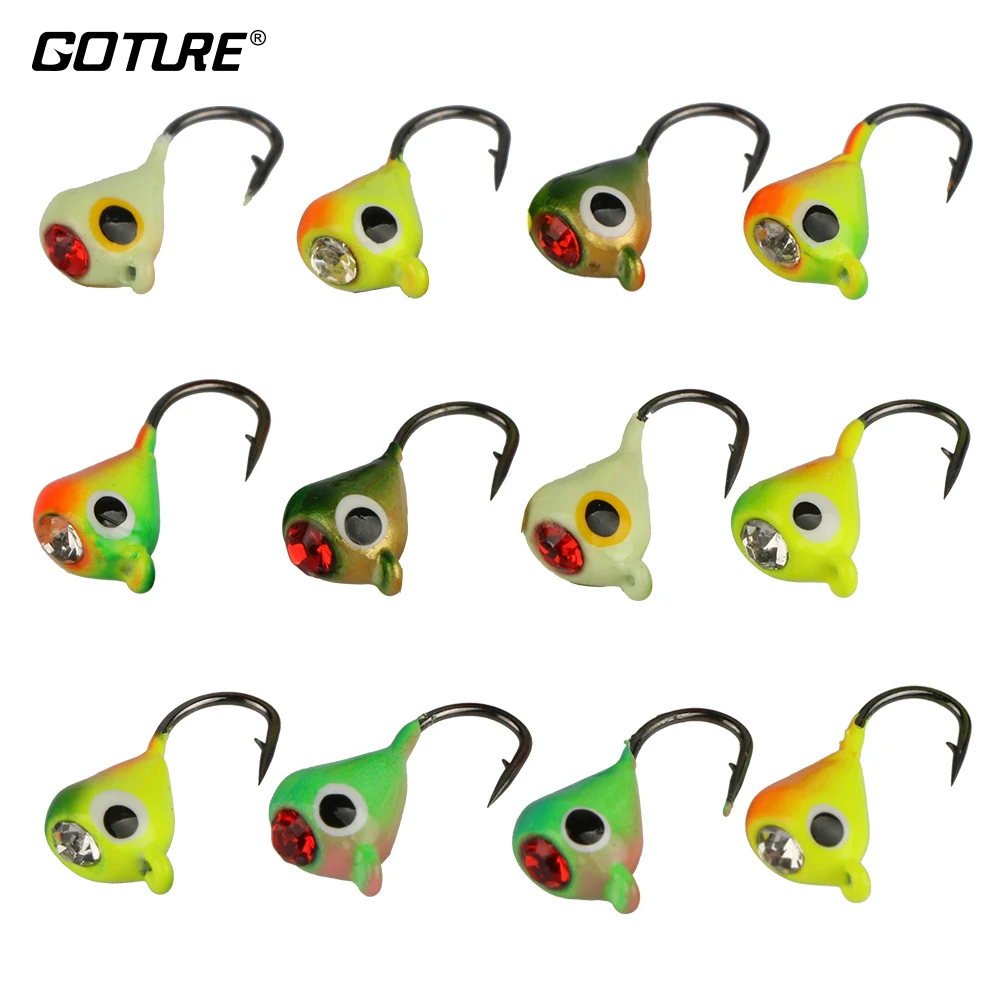 Goture 12pcs 1g 1.4cm Winter Fishing Lure Ice Fishing Jig Fake Artificial Bait Fishing Tackle
Goture 12pcs 1g 1.4cm Winter Fishing Lure Ice Fishing Jig Fake Artificial Bait Fishing Tackle