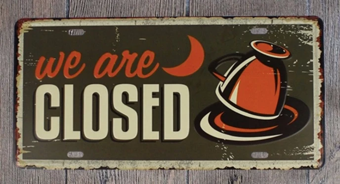 1 pc Sorry We are open door sign shop coffee store Tin Plates Signs wall man cave Decoration Metal Art Vintage Poster
1 pc Sorry We are open door sign shop coffee store Tin Plates Signs wall man cave Decoration Metal Art Vintage Poster