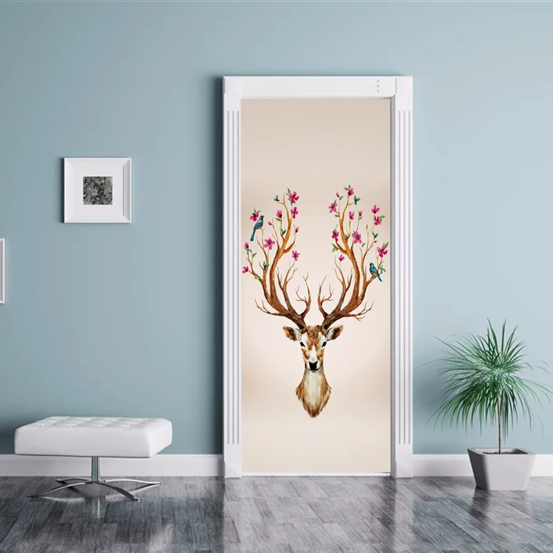 3D Artificial Reindeer Wallpaper Door Sticker Poster Saloon Store Decor Flower Deer Head Living Room Home Decoration
3D Artificial Reindeer Wallpaper Door Sticker Poster Saloon Store Decor Flower Deer Head Living Room Home Decoration