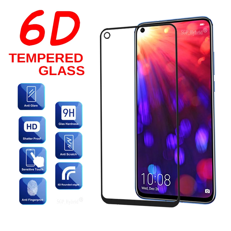 6d закаленное стекло для Huawei Honor 20 20i защита экрана полное покрытие защитное на View