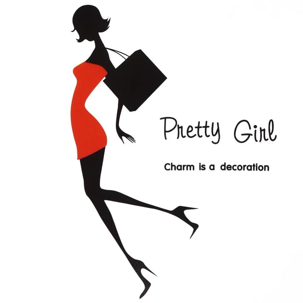 Pretty Girl Charm Sexy Fashion Wall Decals Living Room Bedroom Home Decor Adesivo Vinyl Kids Wall Stickers Diy Art Mural LA111
Pretty Girl Charm Sexy Fashion Wall Decals Living Room Bedroom Home Decor Adesivo Vinyl Kids Wall Stickers Diy Art Mural LA111