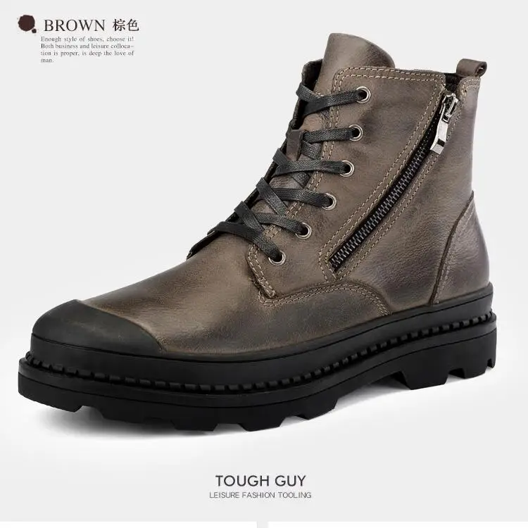 High Quality Genuine leather Autumn Men Boots Winter Waterproof Ankle Boots Martin Boots Outdoor Working Boots Men Shoes
High Quality Genuine leather Autumn Men Boots Winter Waterproof Ankle Boots Martin Boots Outdoor Working Boots Men Shoes