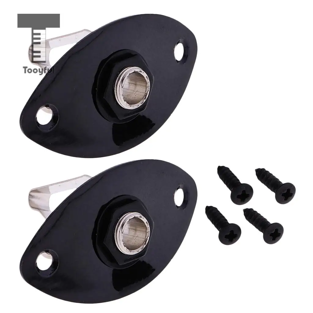 Tooyful 2x Guitar Oval Style Jack Plate & 1/4" Input Socket w/ Screw Black for ST Sq
Tooyful 2x Guitar Oval Style Jack Plate & 1/4" Input Socket w/ Screw Black for ST Sq